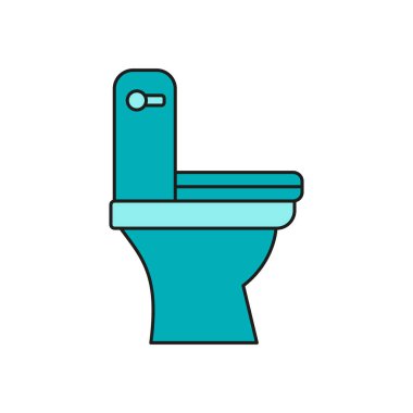 Tuvalet klozeti ikonu vektör tasarım şablonları basit ve modern konsept