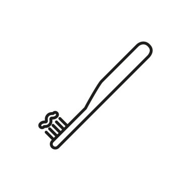 Diş fırçası simgesi vektör tasarımı şablonları basit ve modern konsept