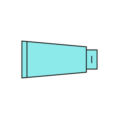 Diş macunu simgesi vektör tasarımı şablonları basit ve modern konsept