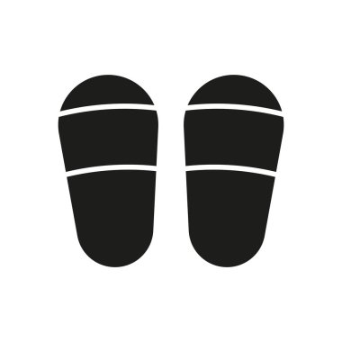 Terlik yatak odası simgesi vektör temel tasarım basit ve modern konsept grafik