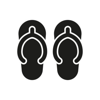 Terlik yatak odası simgesi vektör temel tasarım basit ve modern konsept grafik