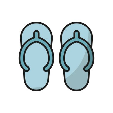 Terlik yatak odası simgesi vektör temel tasarım basit ve modern konsept grafik