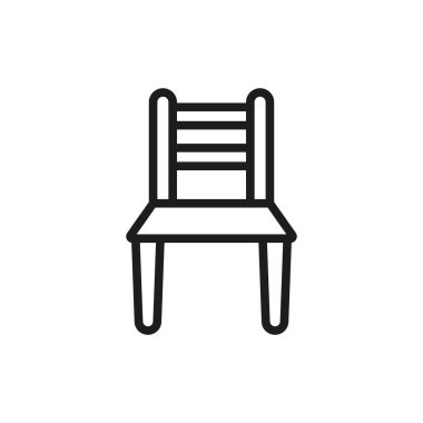 Sandalye ikonu vektör temel tasarım basit ve modern konsept grafik