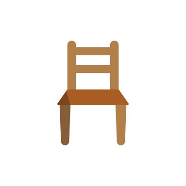 Sandalye ikonu vektör temel tasarım basit ve modern konsept grafik