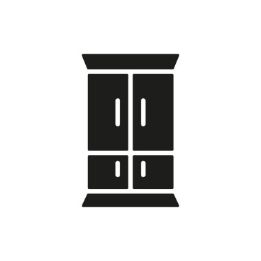 Dolap yatak odası simgesi vektör temel tasarım basit ve modern konsept grafik