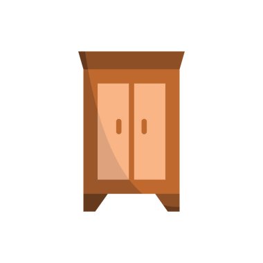 Dolap yatak odası simgesi vektör temel tasarım basit ve modern konsept grafik