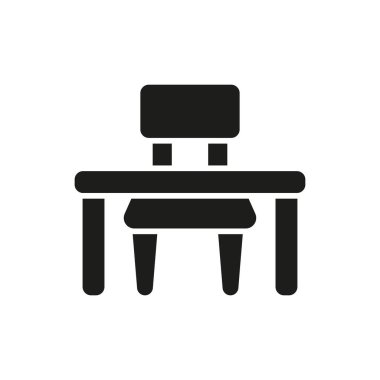 Masa yatak odası simgesi vektör temel tasarım basit ve modern konsept grafik