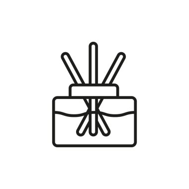 Yaygın yatak odası simgesi vektör temel tasarım basit ve modern konsept grafiği