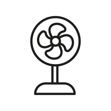 Fan yatak odası simgesi vektör temel tasarım basit ve modern konsept grafik