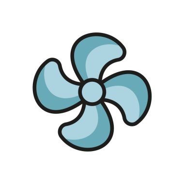 Fan yatak odası simgesi vektör temel tasarım basit ve modern konsept grafik