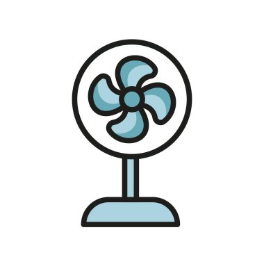 Fan yatak odası simgesi vektör temel tasarım basit ve modern konsept grafik