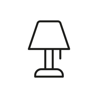 Gece lambası yatak odası ikonu vektör temel tasarım basit ve modern konsept grafik