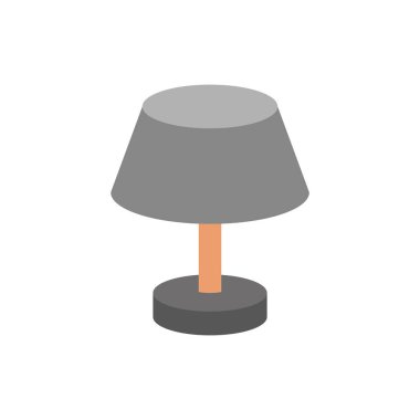 Gece lambası yatak odası ikonu vektör temel tasarım basit ve modern konsept grafik