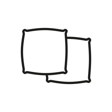 Yastık yatak odası ikonu vektör temel tasarım basit ve modern konsept grafik