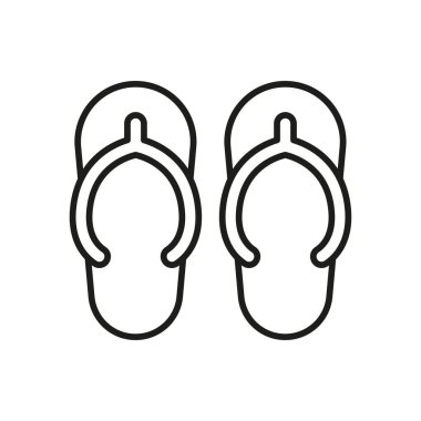 Terlik yatak odası simgesi vektör temel tasarım basit ve modern konsept grafik