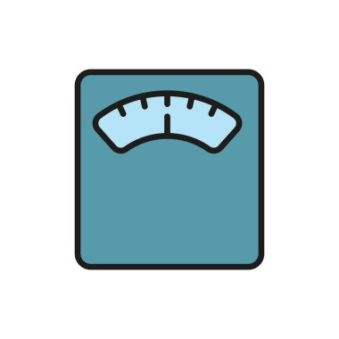 Banyo ölçekli simge vektörü temel tasarım basit ve modern konsept grafik