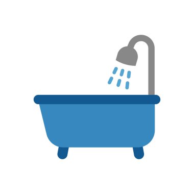 Küvet banyosu ikon vektörü temel tasarım basit ve modern konsept grafik