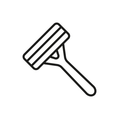 Ustura banyosu ikon vektörü temel tasarım basit ve modern konsept grafik