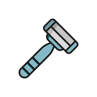 Ustura banyosu ikon vektörü temel tasarım basit ve modern konsept grafik