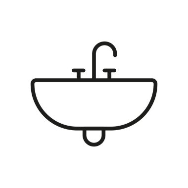 Banyo simgesi vektörü temel tasarım basit ve modern konsept grafik