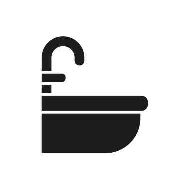 Banyo simgesi vektörü temel tasarım basit ve modern konsept grafik