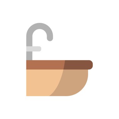 Banyo simgesi vektörü temel tasarım basit ve modern konsept grafik