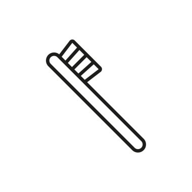 Diş fırçası simgesi vektörü temel tasarım basit ve modern konsept grafik