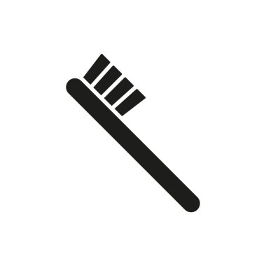 Diş fırçası simgesi vektörü temel tasarım basit ve modern konsept grafik