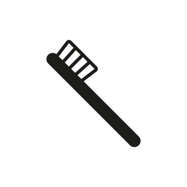 Diş fırçası simgesi vektörü temel tasarım basit ve modern konsept grafik