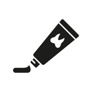 Diş macunu simgesi vektörü temel tasarım basit ve modern konsept grafik