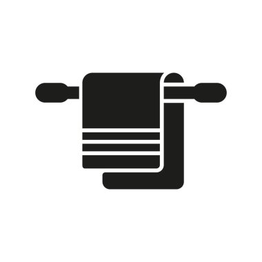 Havlu simgesi vektörü temel tasarım basit ve modern konsept grafik