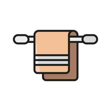 Havlu simgesi vektörü temel tasarım basit ve modern konsept grafik