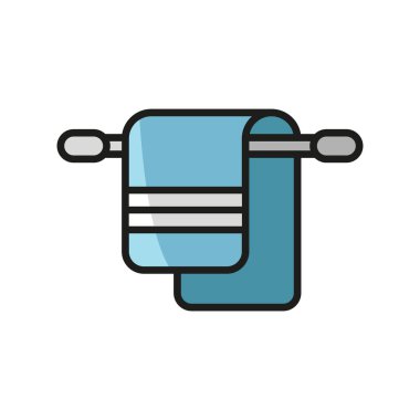 Havlu simgesi vektörü temel tasarım basit ve modern konsept grafik