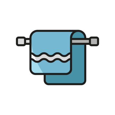 Havlu simgesi vektörü temel tasarım basit ve modern konsept grafik