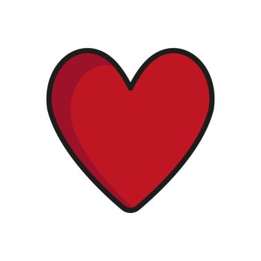 Aşk simgesi vektör tasarımı şablonları basit ve modern konsept