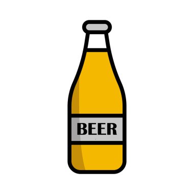 Bira şişesi simgesi her türlü dijital konsepti geliştiren temiz çizgiler ve zarafet içerir.