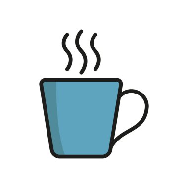 Kahve bardağı ikonu her türlü dijital konsepti geliştiren temiz çizgiler ve zarafet içerir