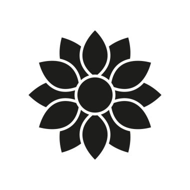 Ayçiçeği ikonu canlı ve canlı bir görünüm sergiler, pozitifliği, enerjiyi ve botanik çizimleri temsil etmek için idealdir