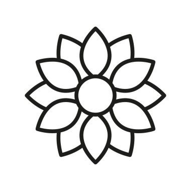 Ayçiçeği ikonu canlı ve canlı bir görünüm sergiler, pozitifliği, enerjiyi ve botanik çizimleri temsil etmek için idealdir