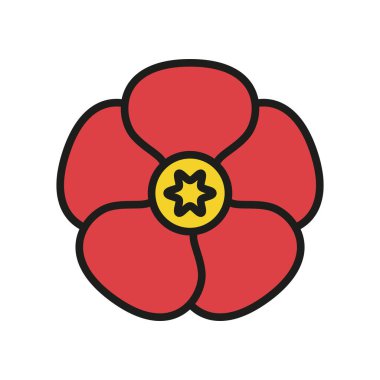 Haşhaş çiçeği simgesi canlı ve çarpıcı bir tasarıma sahip, hatıra, güzellik ve doğa temalı projeleri temsil etmek için mükemmel.