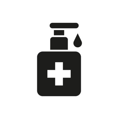 Antiseptik Simgesi, sağlık markaları, ilaç uygulamaları ve hijyen odaklı projeler için mükemmel, gösterişli ve modern bir tasarım..