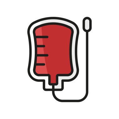 Kan Torbası Simgesi, markalaşma, eğitim materyalleri ve dijital platformlar için ideal temiz ve ayrıntılı bir stil sunuyor.