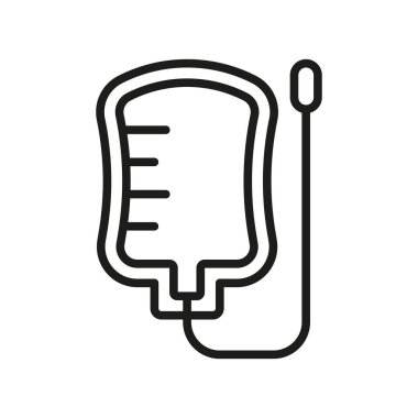 Kan Torbası Simgesi, markalaşma, eğitim materyalleri ve dijital platformlar için ideal temiz ve ayrıntılı bir stil sunuyor.