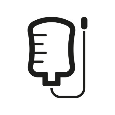 Kan Torbası Simgesi, markalaşma, eğitim materyalleri ve dijital platformlar için ideal temiz ve ayrıntılı bir stil sunuyor.