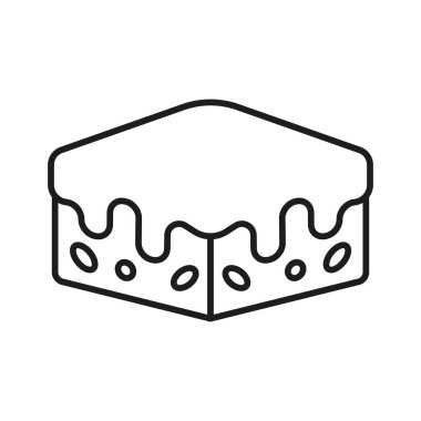 Brownie ikonu zengin ve hoşgörülü bir tasarıma sahip, tatlı, fırın veya çikolata temalı projeler geliştirmek için mükemmel.