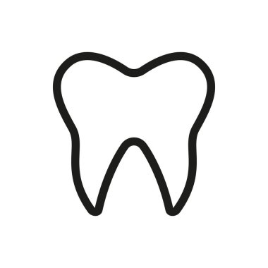 Diş ikonu, temiz ve çağdaş bir estetik ile yapılmış, diş klinikleri için mükemmel, ağız sağlığı kampanyaları, ve diş temizliği hakkında eğitici materyaller