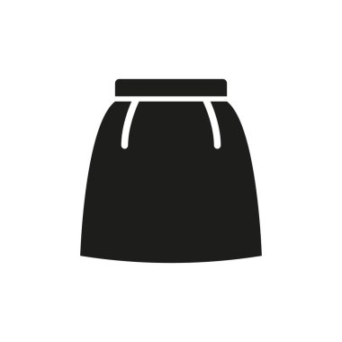 Temiz ve modern bir estetik ile tasarlanmış etek ikonu, moda markalaşması, e-ticaret platformları ve dijital kıyafet çizimleri için mükemmel..