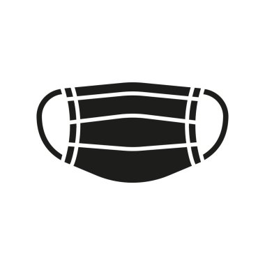 Temiz ve modern estetiğe sahip yüz maskesi ikonu, dijital tasarımlarda hijyen, kişisel koruma ve sağlık hizmetlerini temsil etmek için mükemmel..