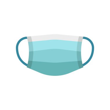 Temiz ve modern estetiğe sahip yüz maskesi ikonu, dijital tasarımlarda hijyen, kişisel koruma ve sağlık hizmetlerini temsil etmek için mükemmel..