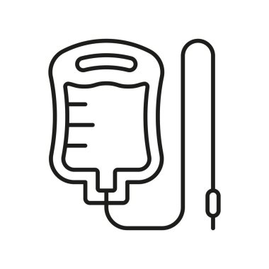 IV medikal ikon, damar içi (IV) damar içi ve ayakta duran bir serum torbasının, sağlık uygulamaları, tıbbi web siteleri ve hastaneyle ilgili görseller için mükemmel bir vektör ilülasyonudur..